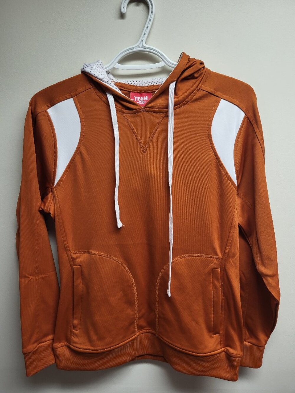 Men's Orange Performance Pullover Hoodie Size Medium Team 365